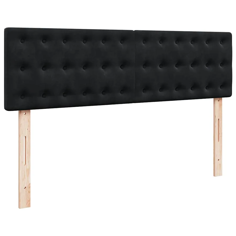 Cadre de lit ottoman avec matelas noir 160x200 cm velours - 9