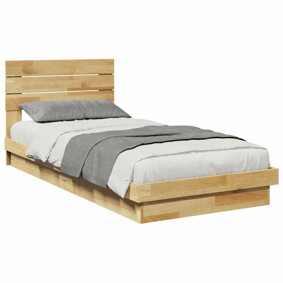Cadre de lit avec tête de lit sans matelas 100x200 cm - 5
