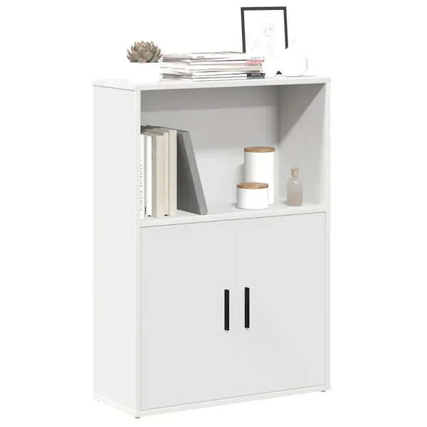 Bibliothèque blanc 60x24x85 cm bois d'ingénierie