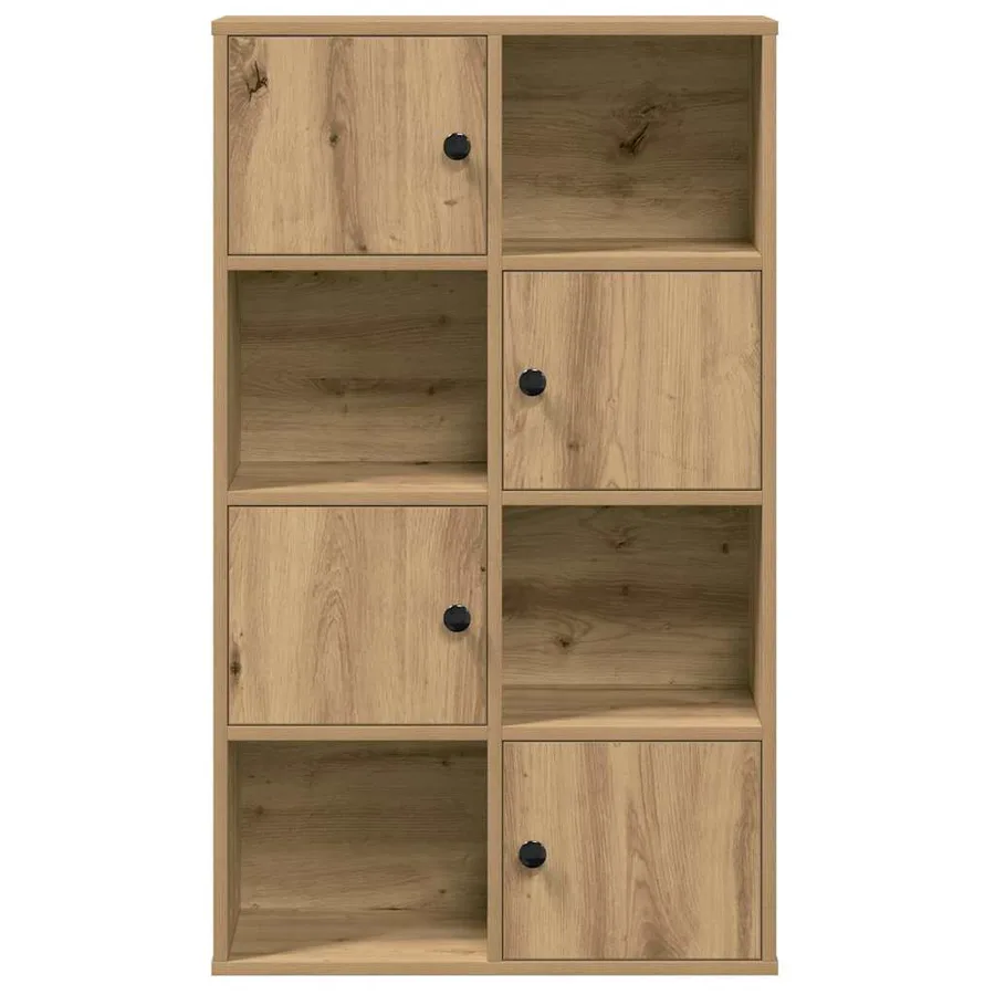 Bibliothèque chêne artisanal 60x24x101,5 cm bois d'ingénierie - 4