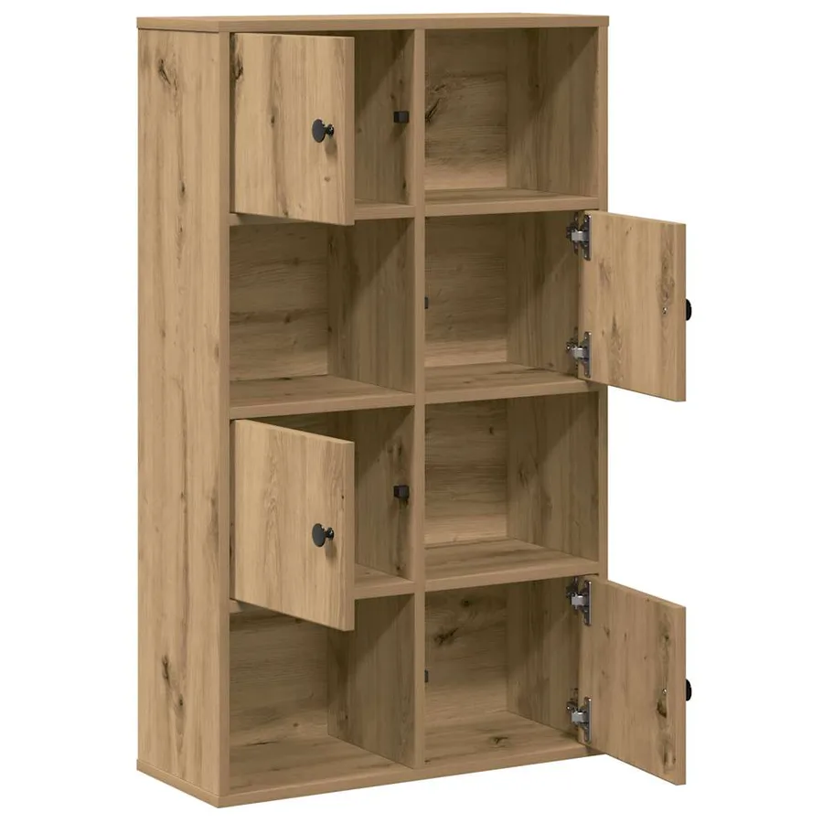 Bibliothèque chêne artisanal 60x24x101,5 cm bois d'ingénierie - 5