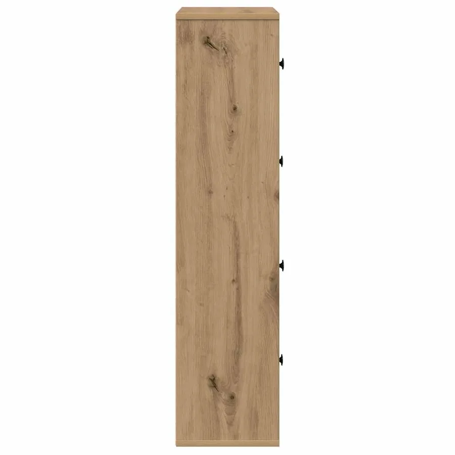 Bibliothèque chêne artisanal 60x24x101,5 cm bois d'ingénierie - 6