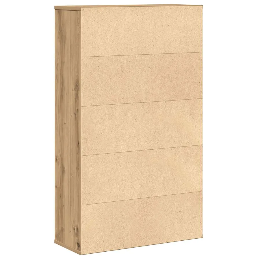 Bibliothèque chêne artisanal 60x24x101,5 cm bois d'ingénierie - 7