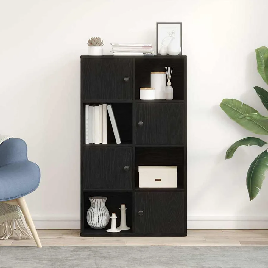 Bibliothèque chêne noir 60x24x101,5 cm bois d'ingénierie - 3