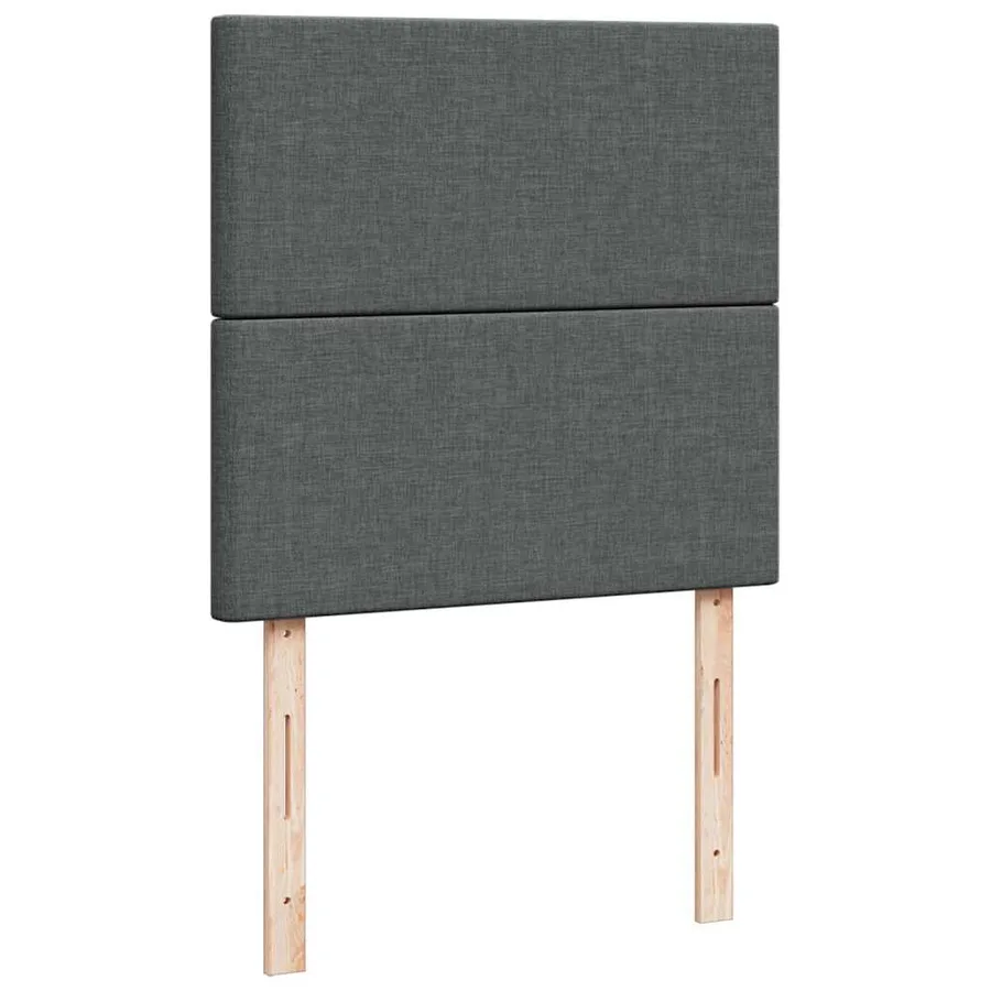 Cadre de lit ottoman avec matelas gris foncé 160x200cm tissu - 12