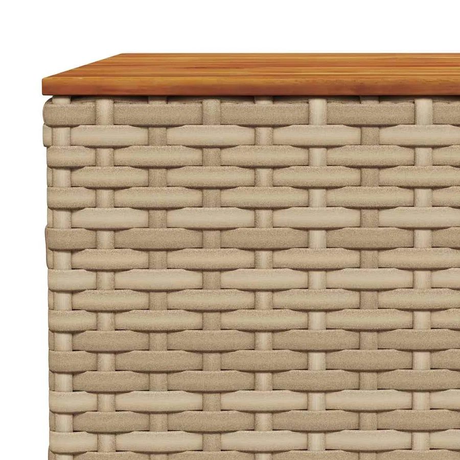 Salon de jardin avec coussins 7 pcs beige résine tressée - 7