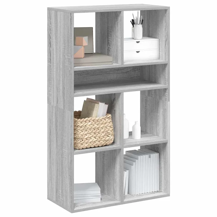 Bibliothèque sonoma gris 66x31x112 cm bois d'ingénierie