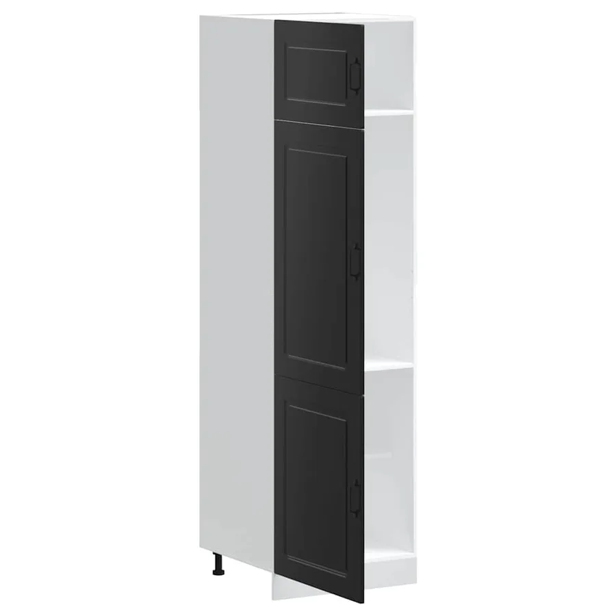 Armoire de cuisine Kalmar noir bois d'ingénierie - 4