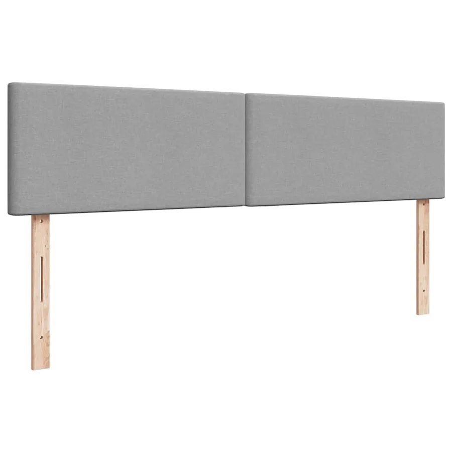 Cadre de lit ottoman et matelas gris clair 160x200cm tissu - 10