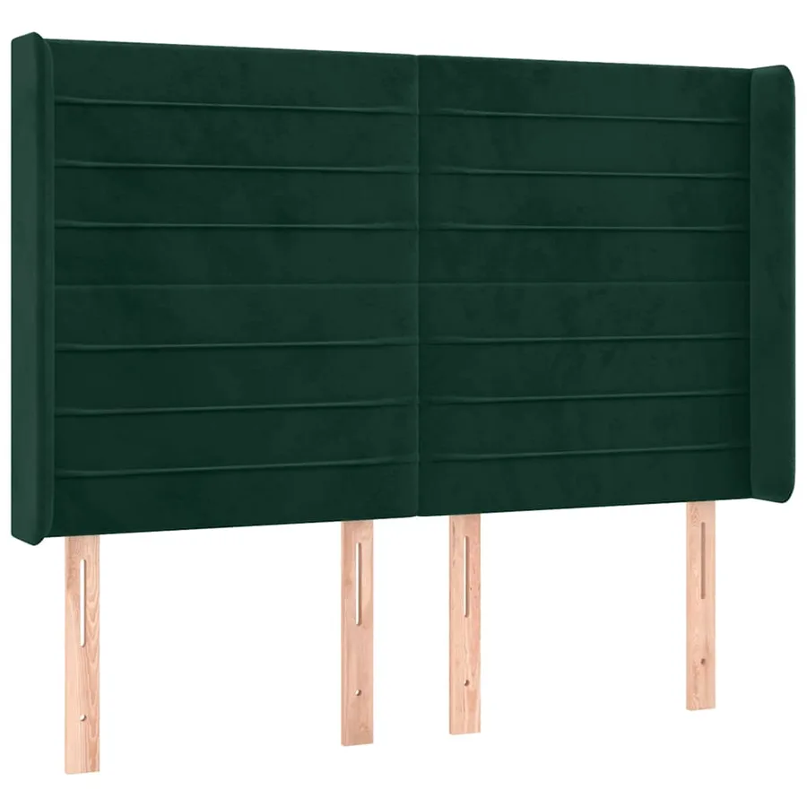 Sommier à lattes de lit matelas et LED Vert foncé 140x200 cm - 7