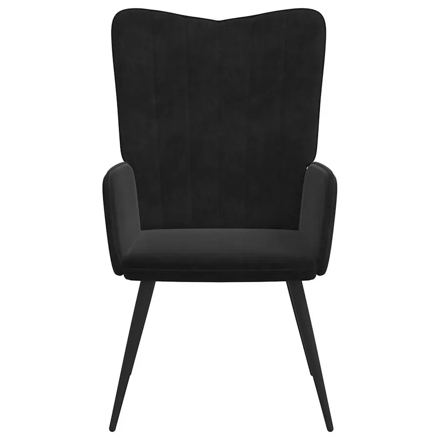 Chaise de relaxation Noir Velours - 3