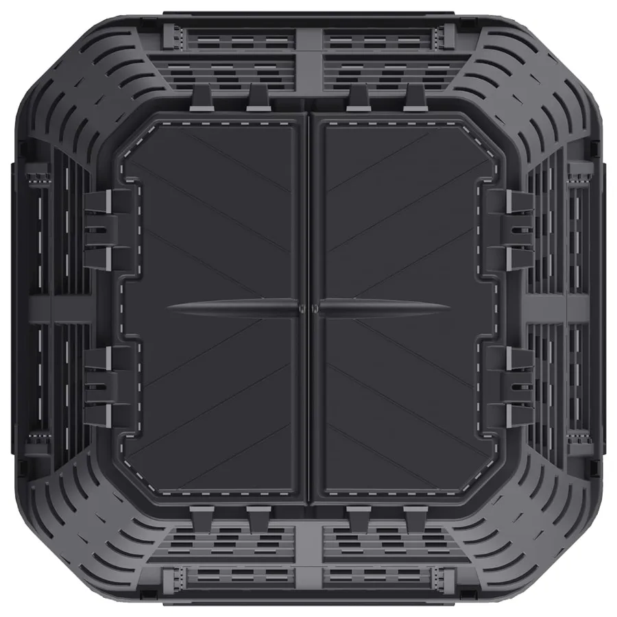 Composteur de jardin Noir 93,3x93,3x113 cm 740 L - 4