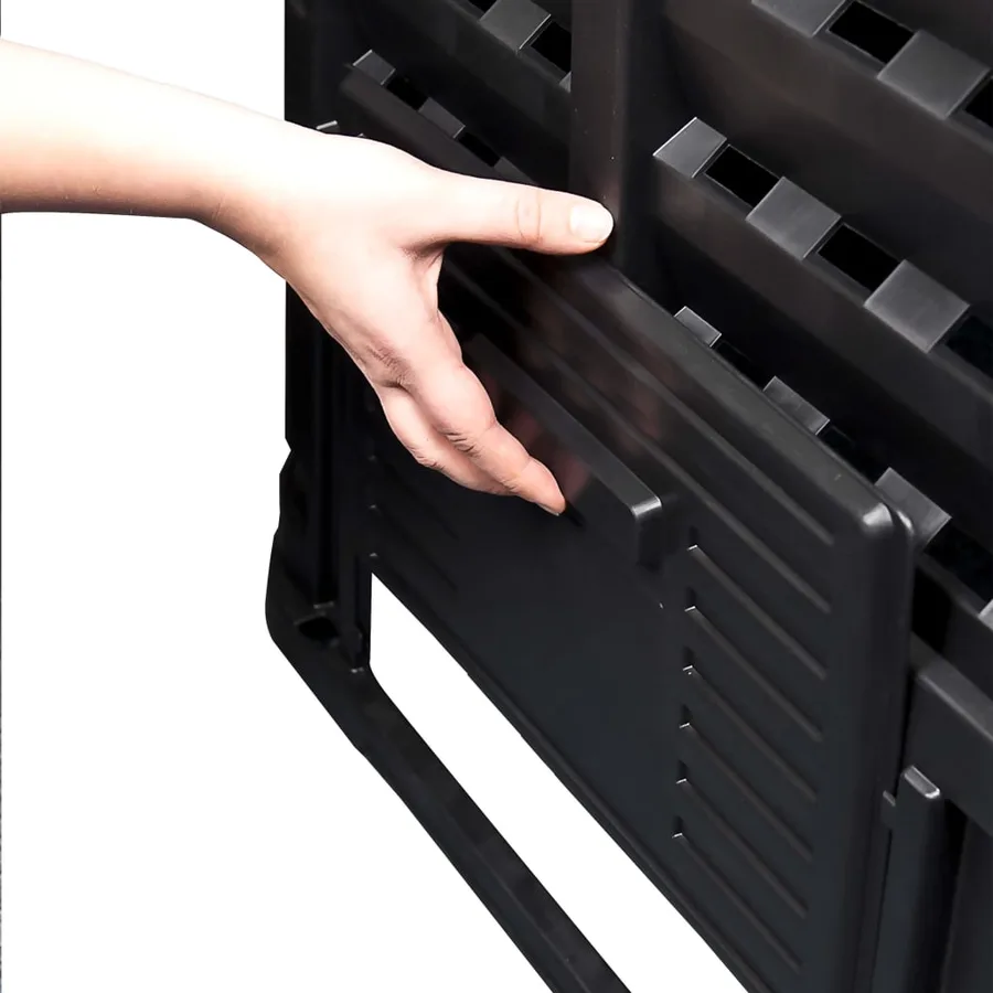 Composteur de jardin Noir 93,3x93,3x113 cm 740 L - 9