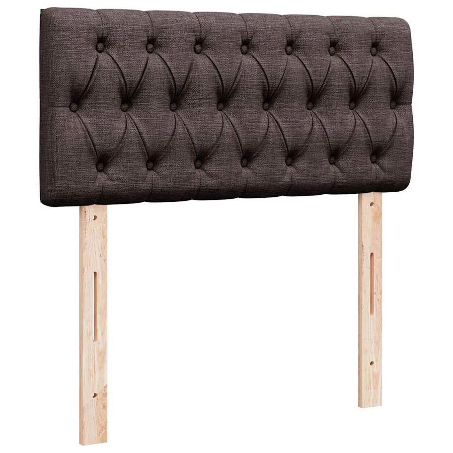 Cadre de lit ottoman avec matelas marron foncé 160x200 cm tissu - 10