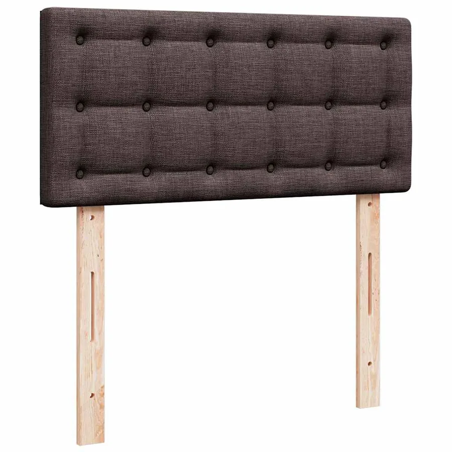Cadre de lit ottoman avec matelas marron foncé 160x200 cm tissu - 10