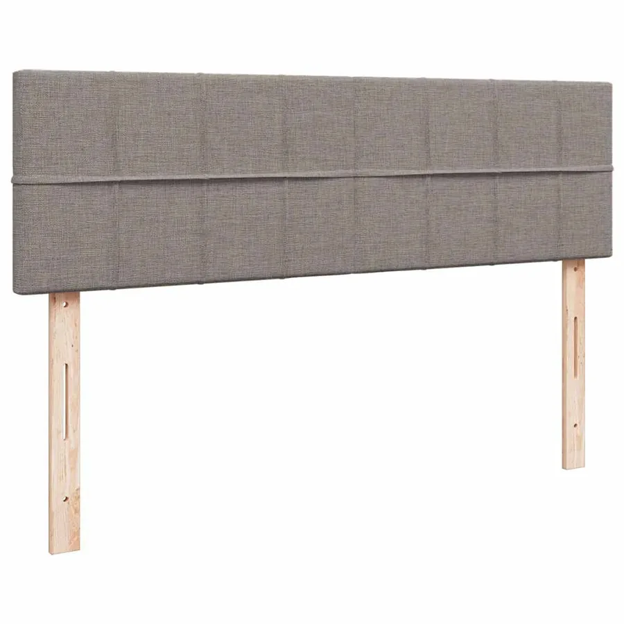 Cadre de lit ottoman avec matelas taupe 160x200 cm tissu - 9