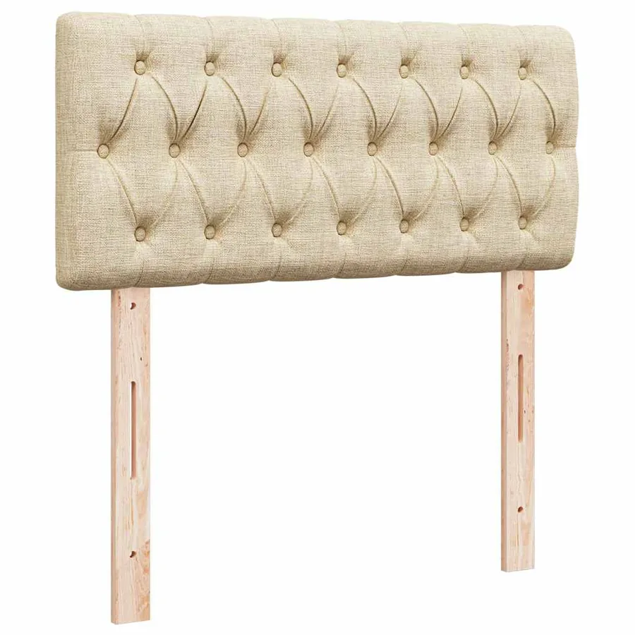 Cadre de lit ottoman avec matelas crème 80x200 cm tissu - 10