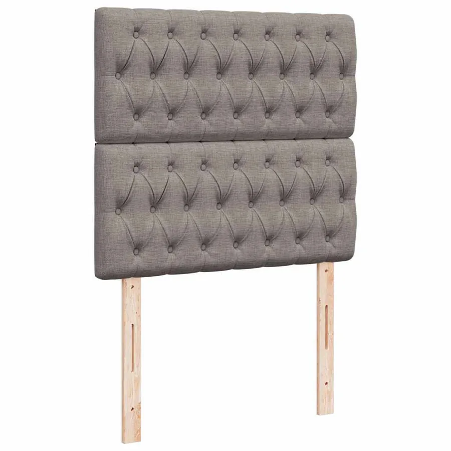 Cadre de lit ottoman avec matelas taupe 160x200 cm tissu - 13