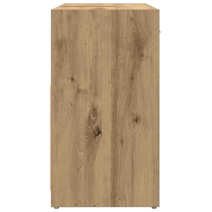 Armoire lavabo de salle de bain chêne artisanal 60x33x60 cm - 7