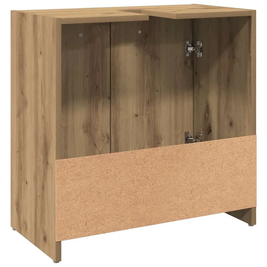 Armoire lavabo de salle de bain chêne artisanal 60x33x60 cm - 8