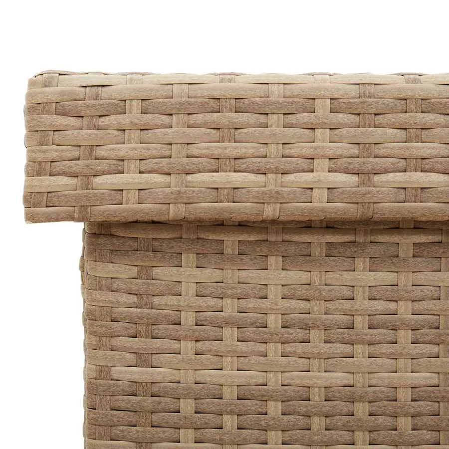 Boîte de rangement de jardin et roues résine tressée - 10