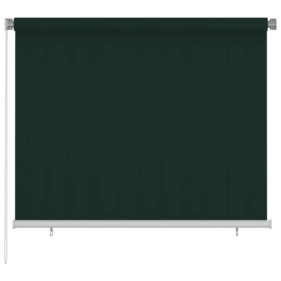 Store roulant d'extérieur 185 (l) x 140 (H) cm vert foncé HDPE
