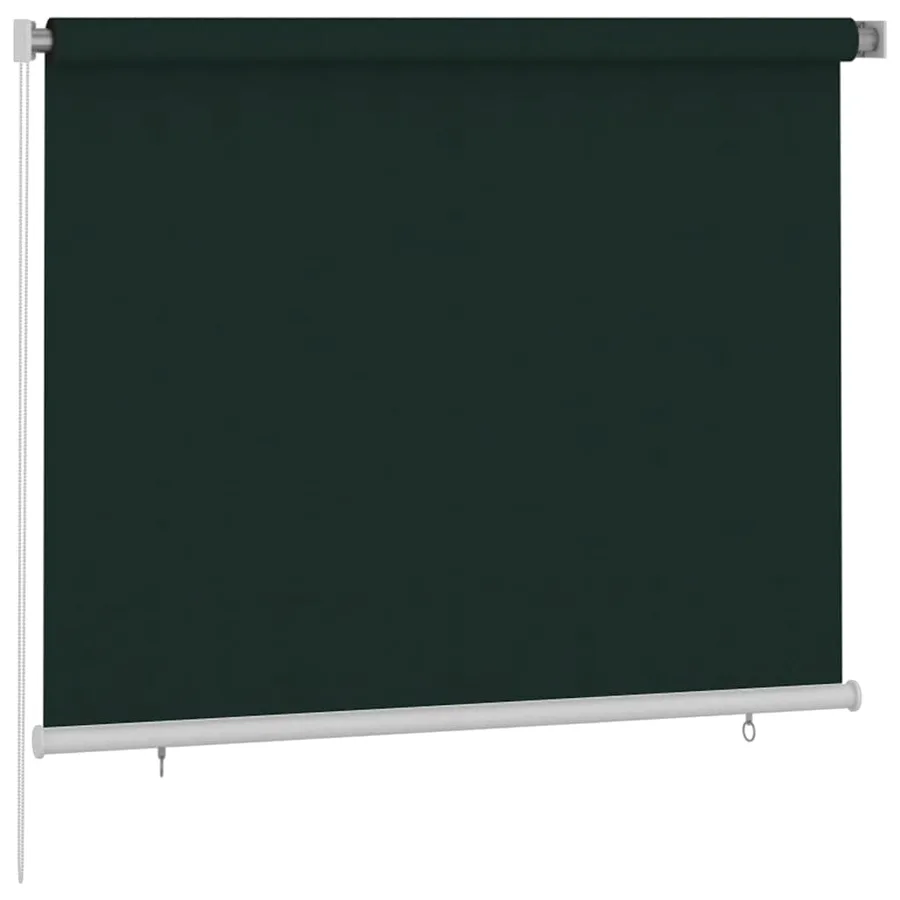 Store roulant d'extérieur 185 (l) x 140 (H) cm vert foncé HDPE - 2