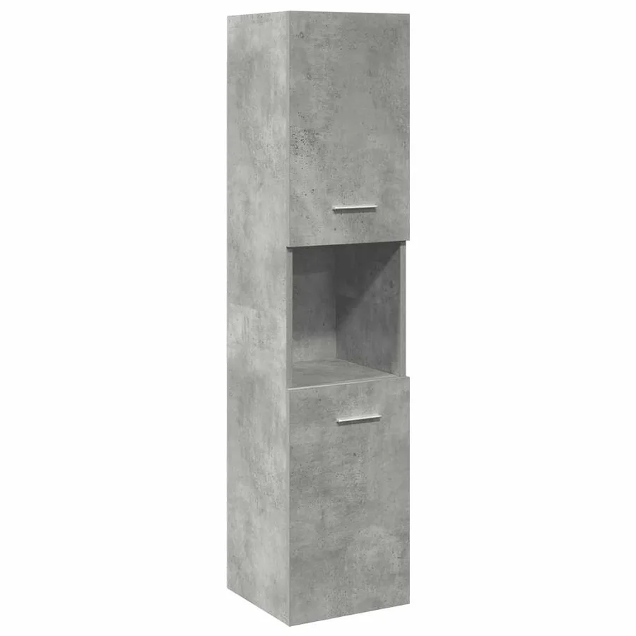 Ensemble de meubles de salle de bain 3 pcs gris béton - 4