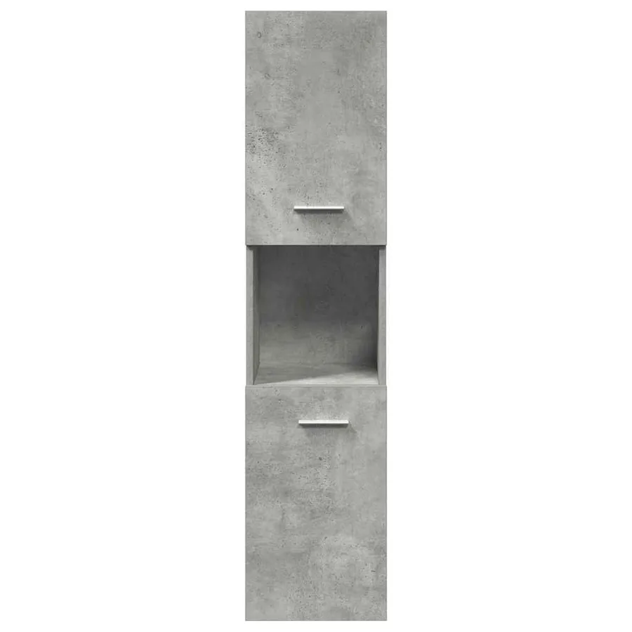 Ensemble de meubles de salle de bain 3 pcs gris béton - 5