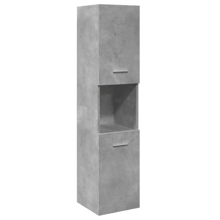 Ensemble de meubles de salle de bain 4 pcs gris béton - 6