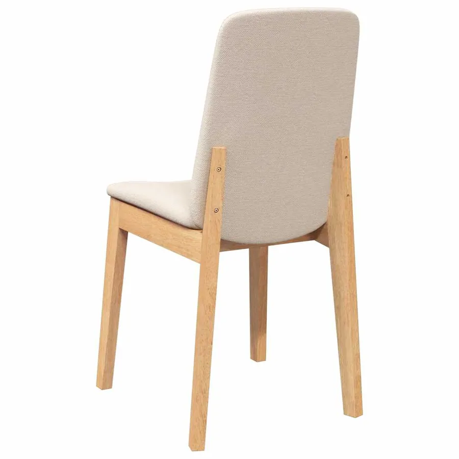 Chaises à manger coussins 2 pcs bois massif caoutchouc - 7