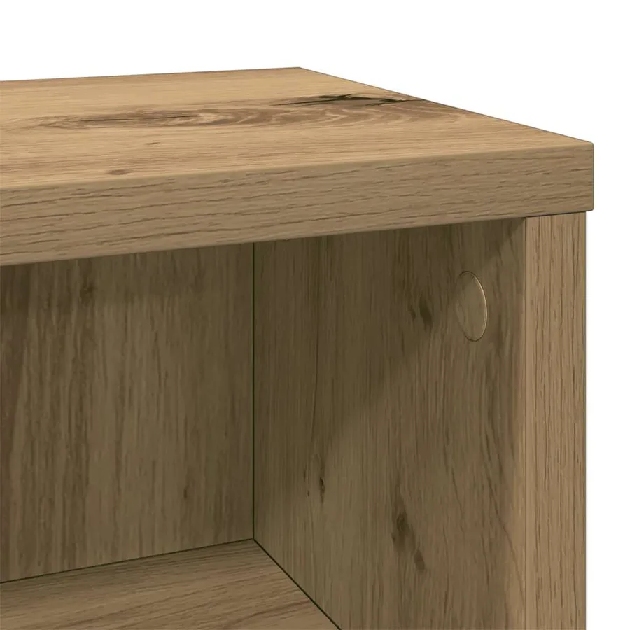 Armoire à CD chêne artisanal 21x20x88 cm bois d'ingénierie - 7