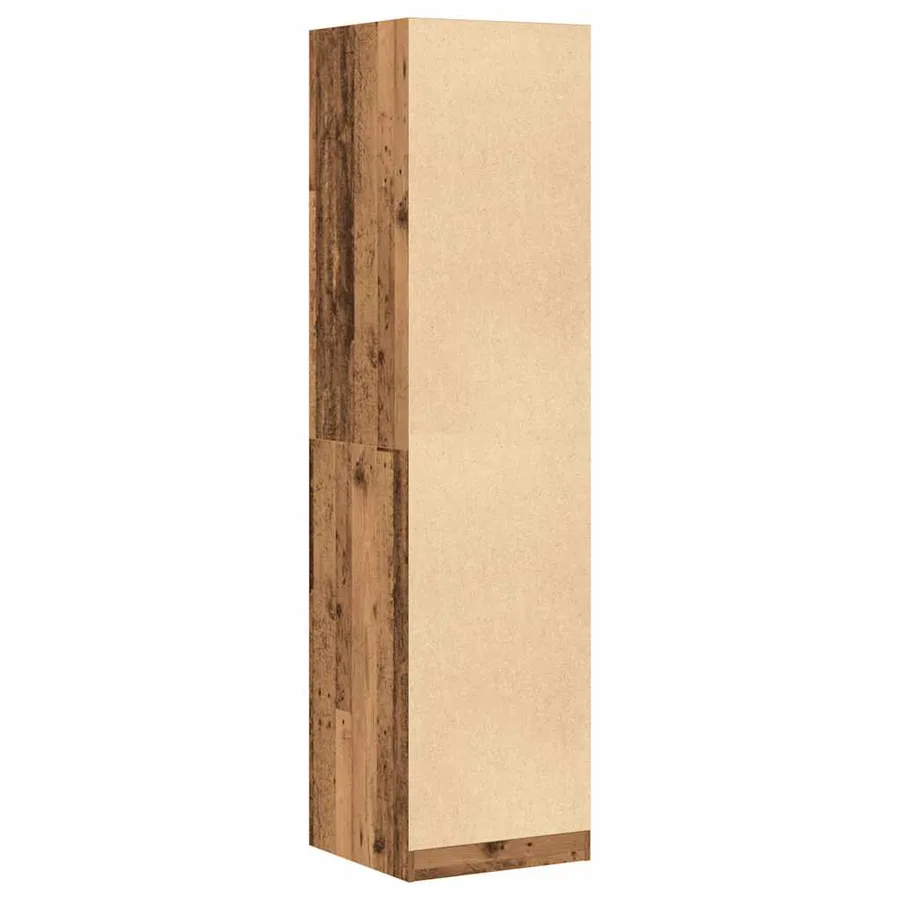Garde-robe vieux bois 50x50x200 cm bois d'ingénierie - 6