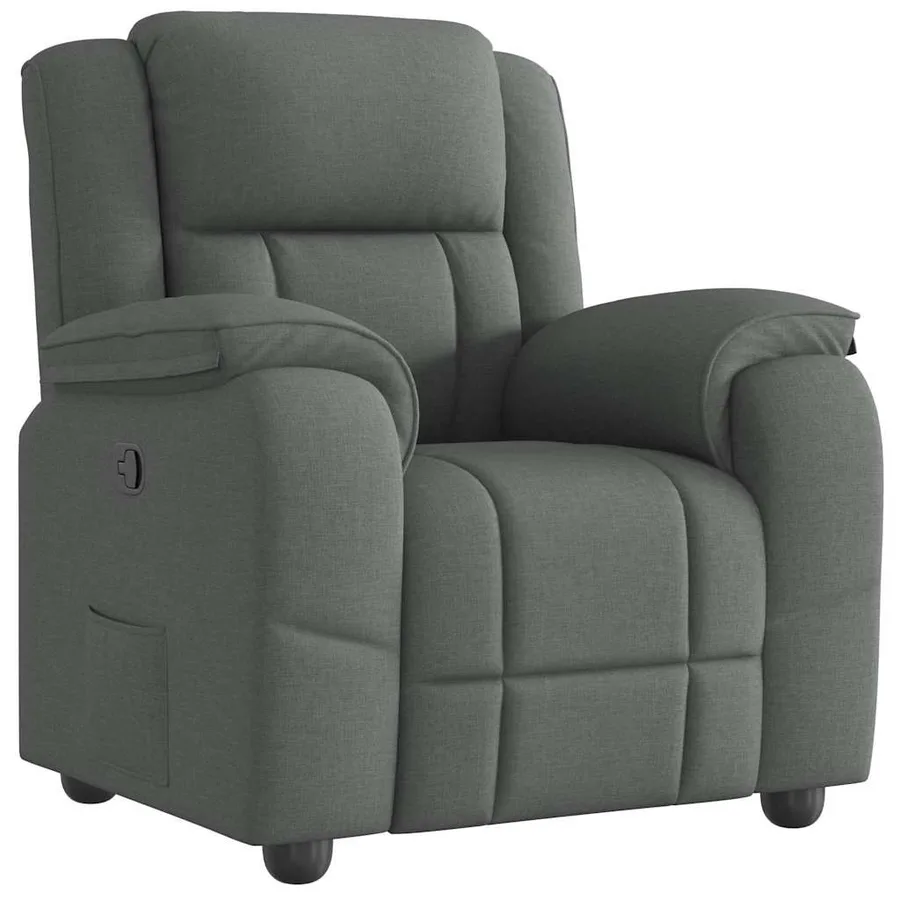 Fauteuil inclinable Gris foncé Tissu - 2