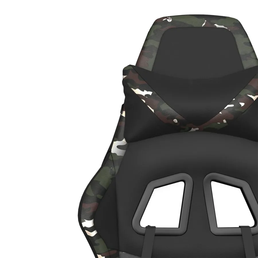 Chaise de jeu Noir et camouflage Similicuir - 11