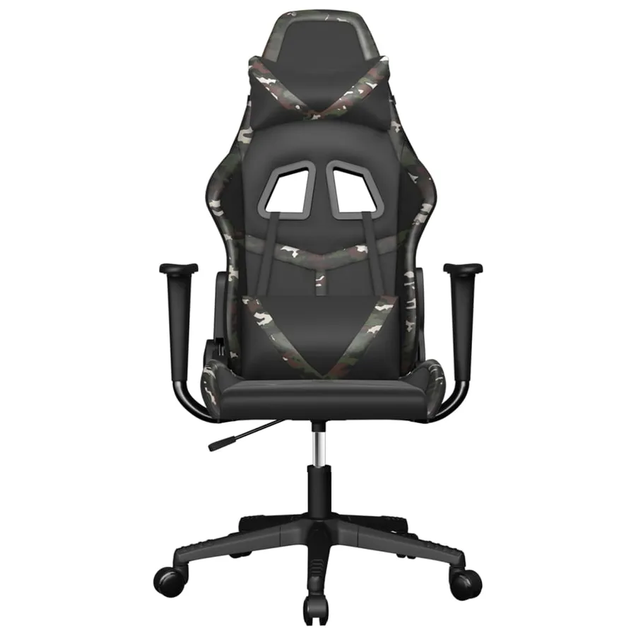 Chaise de jeu Noir et camouflage Similicuir - 3
