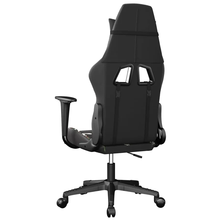 Chaise de jeu Noir et camouflage Similicuir - 5