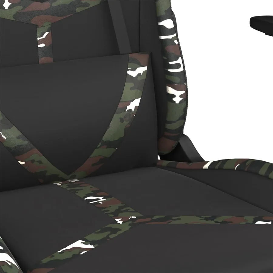 Chaise de jeu Noir et camouflage Similicuir - 8