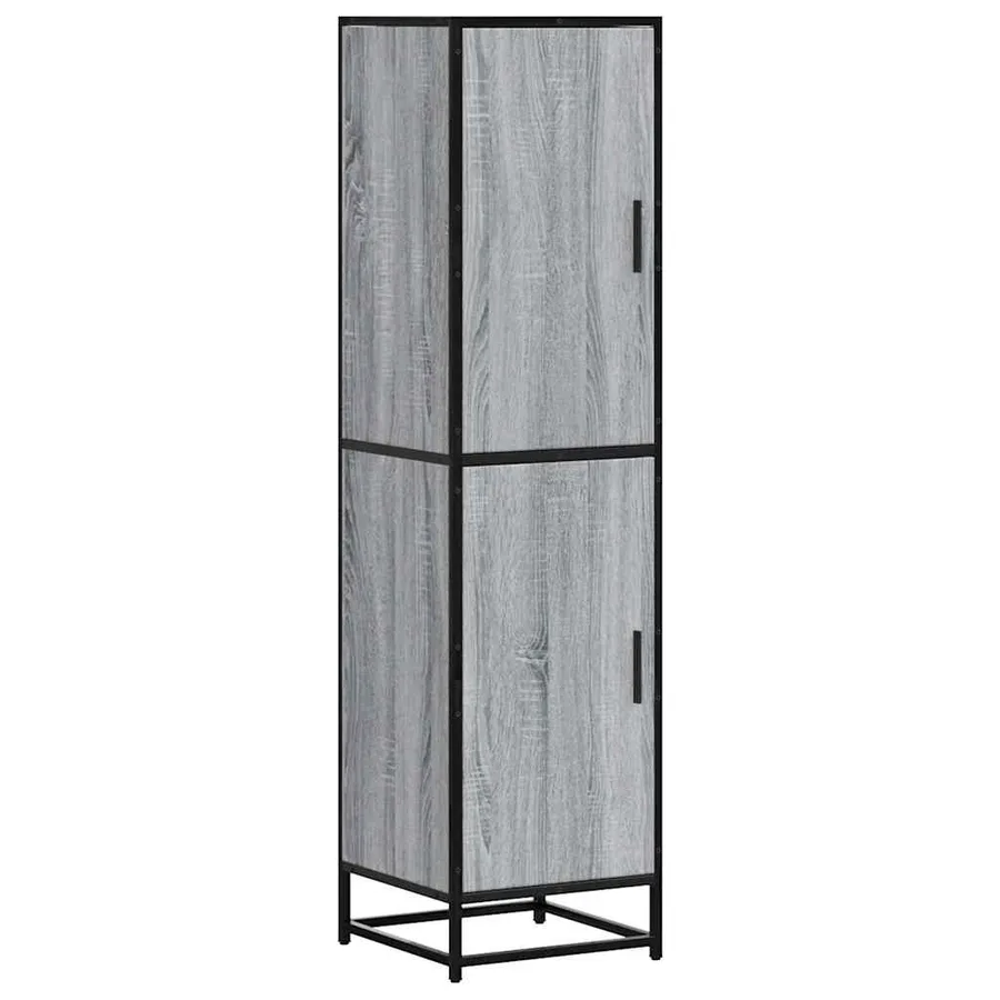 Buffet haut sonoma gris 35,5x35x139 cm bois d'ingénierie métal - 2