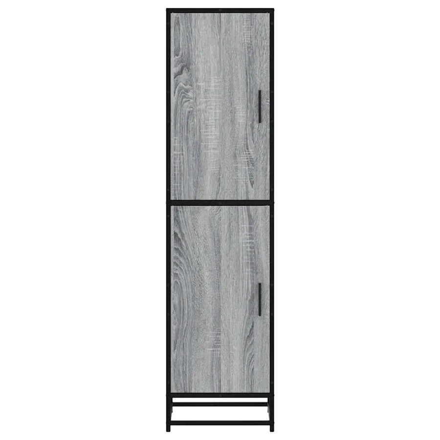 Buffet haut sonoma gris 35,5x35x139 cm bois d'ingénierie métal - 4