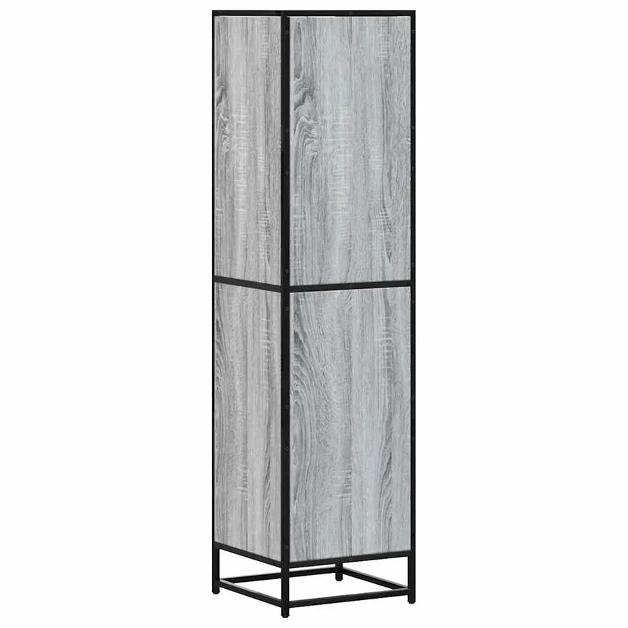 Buffet haut sonoma gris 35,5x35x139 cm bois d'ingénierie métal - 7