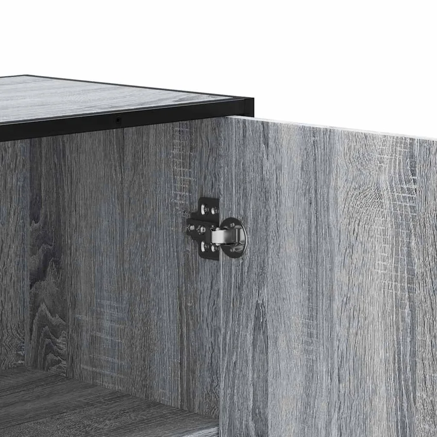 Buffet haut sonoma gris 35,5x35x139 cm bois d'ingénierie métal - 9