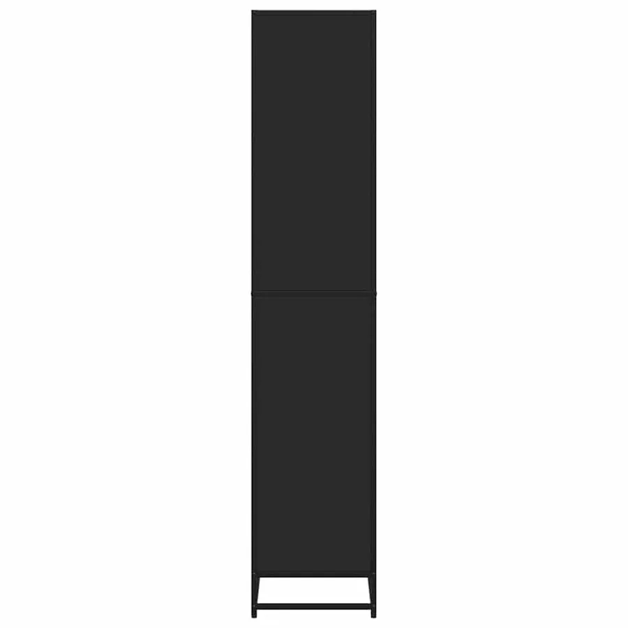 Bibliothèque noir 60x35x170,5 cm bois d'ingénierie - 5
