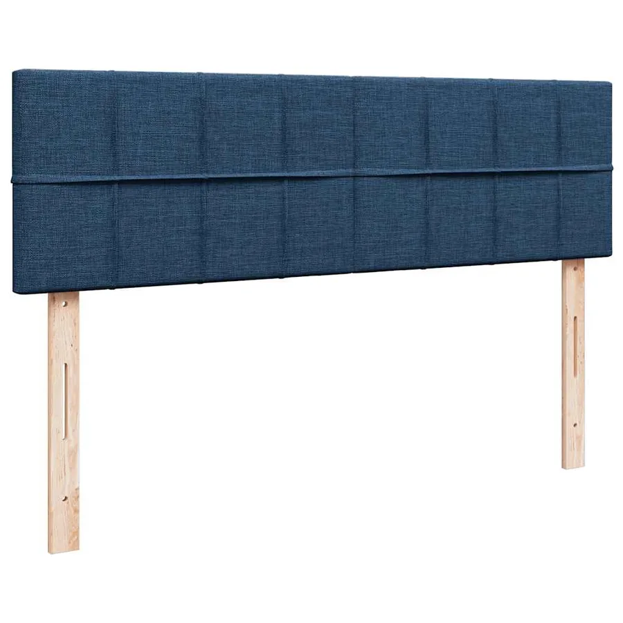 Cadre de lit ottoman avec matelas bleu 160x200 cm tissu - 9