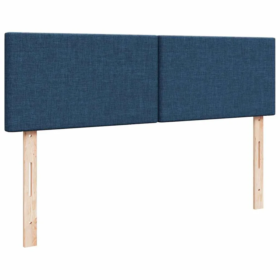 Cadre de lit ottoman avec matelas bleu 160x200 cm tissu - 9