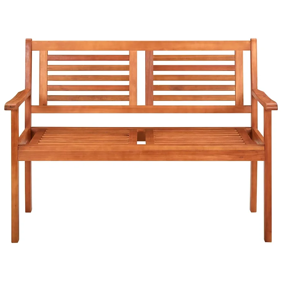 Banc de jardin 2 places avec coussin 120 cm Bois d'eucalyptus - 3