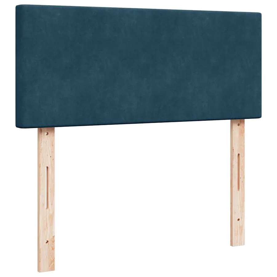 Cadre de lit ottoman avec matelas bleu foncé 120x200 cm velours - 8