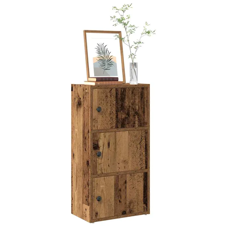 Bibliothèque vieux bois 40x24x77 cm bois d'ingénierie
