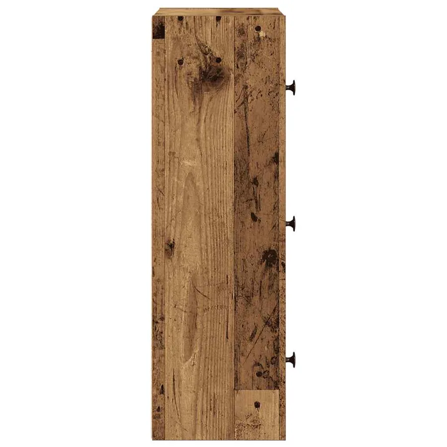 Bibliothèque vieux bois 40x24x77 cm bois d'ingénierie - 6