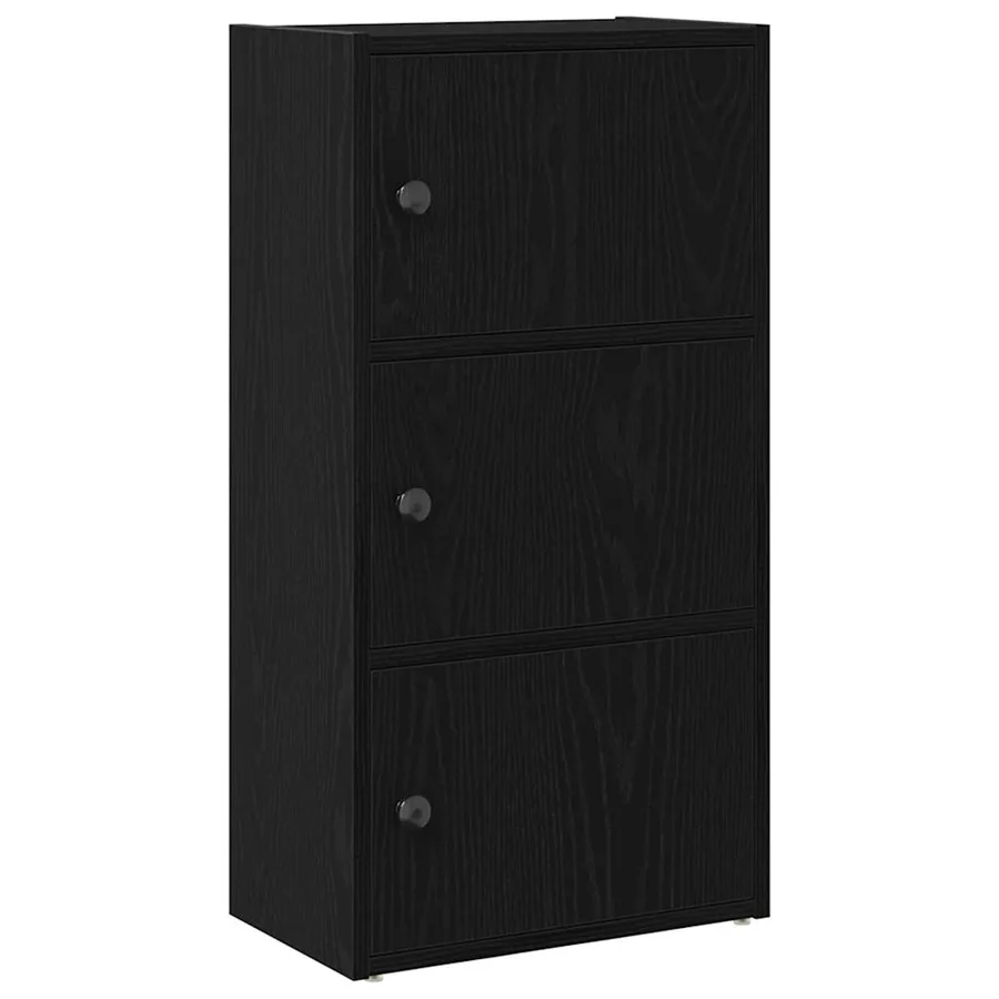 Bibliothèque chêne noir 40x24x77 cm bois d'ingénierie - 2